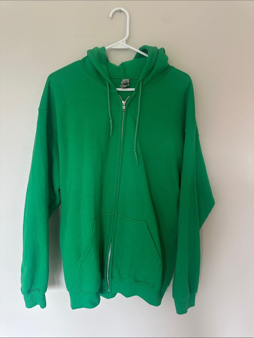 Gildan Green Full-Zip Hooded Sweatshirt